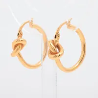 CELINE ノットピアス フープピアス ゴールド 片耳 刻印あり