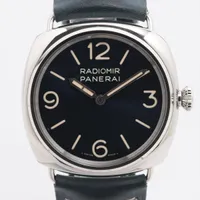 パネライ ラジオミール オフィチーネ PAM01383 SS×革 手巻き 青文字盤 ＡＢランク