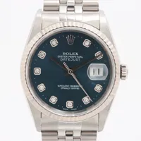 ロレックス デイトジャスト 16234G SS×WG AT 青文字盤
