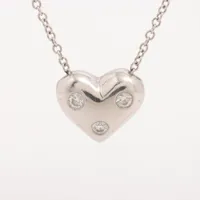 ティファニー ドッツ ハート ダイヤ Pt950