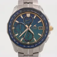 カシオ オシアナス OCW-S7000 TI ソーラー ブルーシェル文字盤 Ａランク