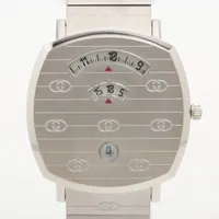グッチ グリップ 157.3 SS QZ 白文字盤 Ａランク