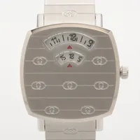 グッチ グリップ 157.5 SS QZ 白文字盤 Ａランク