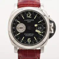 パネライ ルミノールGMT PAM00088 SS×革 AT 黒文字盤