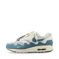 ナイキ×パタ AIR MAX 1 メッシュ×レザー スニーカー ブルー×ライトブルー ＡＢランク
