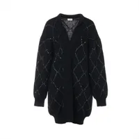 サンローランパリ ナイロン×モヘヤ カーディガン 22年 ブラック