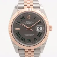 ロレックス デイトジャスト 126331 SS×PG AT スレート文字盤