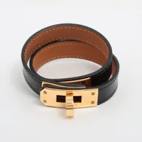 エルメス ケリーブレスレット ドゥブルトゥール レザー