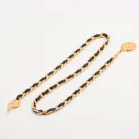 シャネル 31 RUE CAMBON レザー×GP チェーンベルト ブラック×ゴールド ＡＢランク