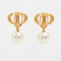 Dior cd navy ピアス パール ゴールド DIOR CD NAVY ピアス メタル & レジンパール☆国内発送☆ (Dior