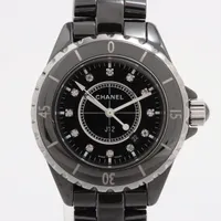 シャネル J12 H1625 SS×CE QZ 黒文字盤