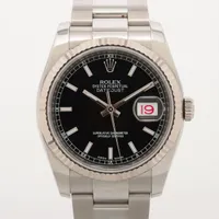 ロレックス デイトジャスト 116234 SS×WG AT 黒文字盤