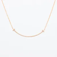 ティファニー Tスマイル スモール ダイヤ 750(YG)