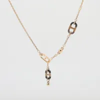エルメス シュル メール GP ネックレス ブラック×ゴールド ＡＢランク