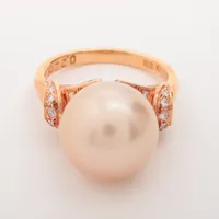 ミキモト ゴールデンパール ダイヤ K18(YG) ＡＢランク