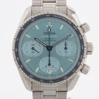 オメガ スピードマスター38 コーアクシャル クロノメーター クロノグラフ 324.30.38.50.03.001 SS AT 青文字盤