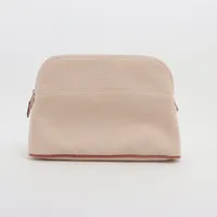 エルメス ボリードポーチMM キャンバス ベージュ シルバー金具 ＡＢランク