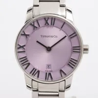 ティファニー アトラス SS QZ パープル文字盤