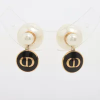 ディオール Dior Tribales  ディオール トライバル GP×フェイクパール ピアス(両耳用) ゴールド×ホワイト ＡＢランク