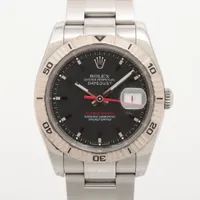ロレックス デイトジャスト ターノグラフ 116264 SS×WG AT 黒文字盤
