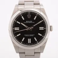 ロレックス オイスターパーペチュアル 124300 SS AT 黒文字盤