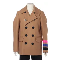ディースクエアード ウール×ナイロン ピーコート 22AW ブラウン Ａランク