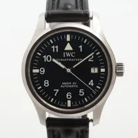 IWC マークXV IW325301 SS×社外ラバー AT 黒文字盤