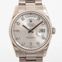 ロレックス デイデイト 118239A WG AT シルバー文字盤