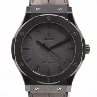 ウブロ クラシックフュージョン ベルルッティ 511.CM.0500.VR.BER16 Ti×CE×ラバー AT 黒文字盤 ＡＢランク