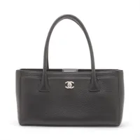 シャネル エグゼクティブ レザー ブラック シルバー金具 ＡＢランク