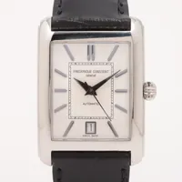 フレデリックコンスタント クラシック カレ SS×革 AT シルバー文字盤