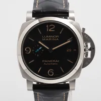パネライ ルミノールマリーナ PAM01312 SS×革 AT 黒文字盤