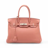 エルメス バーキン30 トリヨンクレマンス ロージー シルバー金具