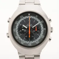 オメガ フライトマスター 145.026 SS 手巻き グレー文字盤