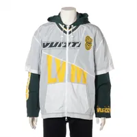 ヴィトン ナイロン ジャケット 22AW ホワイト×グリーン ＡＢランク
