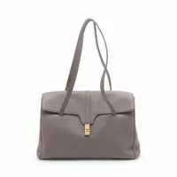 セリーヌ ソフト16セーズ ラージ レザー トートバッグ ベージュ ＡＢランク