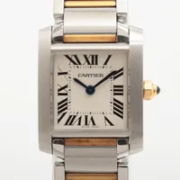 カルティエ タンクフランセーズ W51007Q4 SS×YG QZ アイボリー文字盤