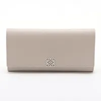 ロエベ アナグラム レザー 長財布 グレージュ SAランクの買取 ロエベ アナグラム レザー 長財布 グレージュ SAランクの買取