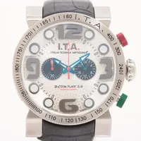I.T.A コンパックス SS×革 QZ シルバー文字盤