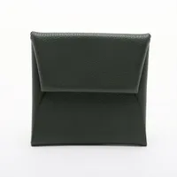 エルメス バスティア エバーカラー グリーン シルバー金具 ＡＢランク