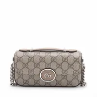 グッチ GGスプリーム 2WAYショルダーバッグ ベージュ Ａランク