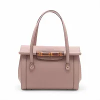 グッチ バンブー レザー 2WAYハンドバッグ ピンク ＡＢランク