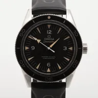 オメガ シーマスター 300 マスターコーアクシャル 233.30.41.21.01.001 SS×社外ラバー AT 黒文字盤