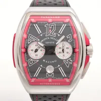 フランクミュラー ヴァンガード レーシング V45SCDTRCG SS×革 AT 黒文字盤