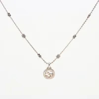 グッチ インターロッキングG 925 ネックレス シルバー ＡＢランク