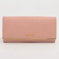 プラダ サフィアーノ 1MH132 レザー 財布 ピンク ＡＢランク