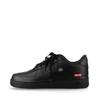 ナイキ×シュプリーム AIR FORCE 1 LOW SP レザー スニーカー ブラック Ａランク