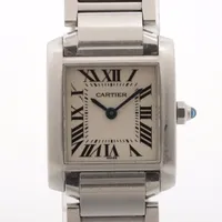 カルティエ タンクフランセーズ W51008Q3 SS QZ アイボリー文字盤