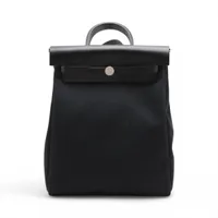 エルメス エールバッグ ジップ アドPM トワルオフィシエ×カーフレザー ブラック シルバー金具 ＡＢランク