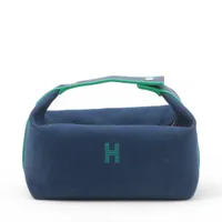 エルメス ブリッド ア ブラック GM キャンバス ネイビー Aランクの